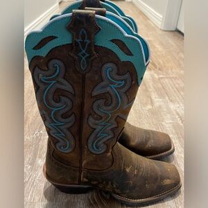 COPY - Justin Boots style Silver 7311. Sz 7.5. New with tags. Brown/Teal